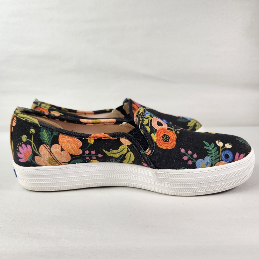 Keds x Paper Riffle Co Floral Slip On Shoes in Size 9 - Picture 6 of 10